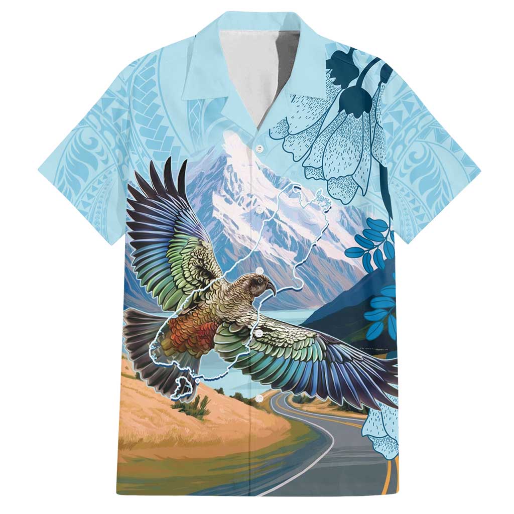 New Zealand South Island Family Matching Tank Maxi Dress and Hawaiian Shirt Te Waipounamu Aoraki Kea Bird