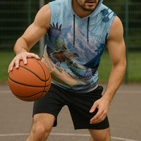 New Zealand South Island Sleeveless Hoodie Te Waipounamu Aoraki Kea Bird - Polynesian Pride