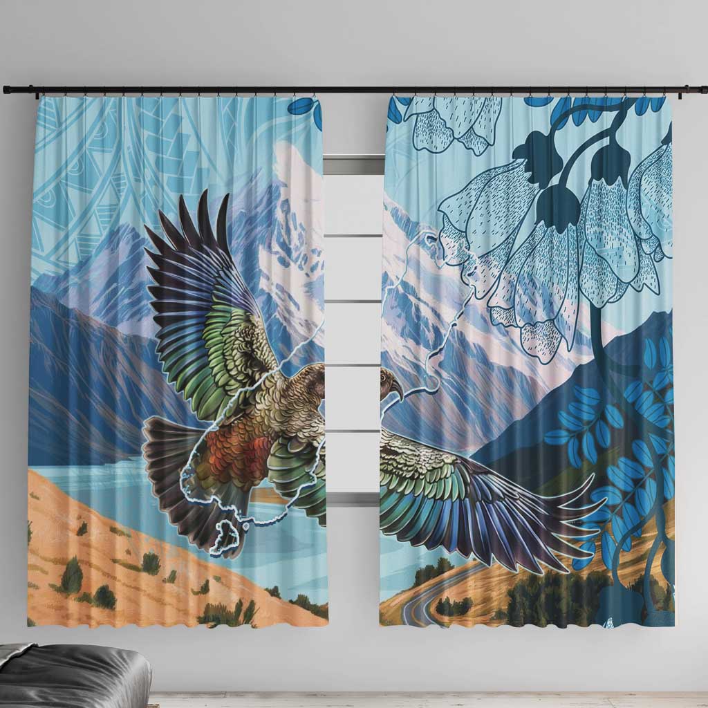 New Zealand South Island Window Curtain Te Waipounamu Aoraki Kea Bird