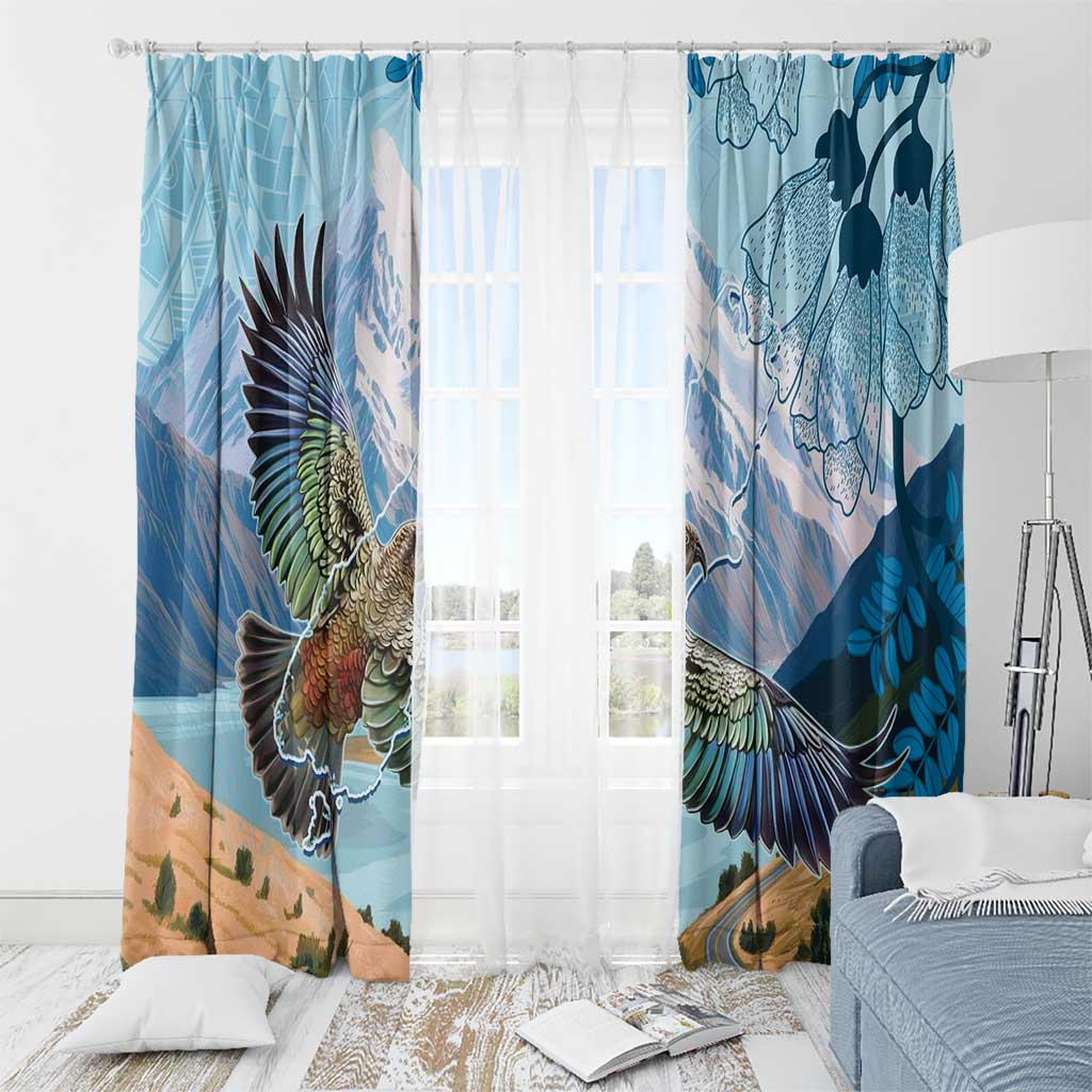 New Zealand South Island Window Curtain Te Waipounamu Aoraki Kea Bird