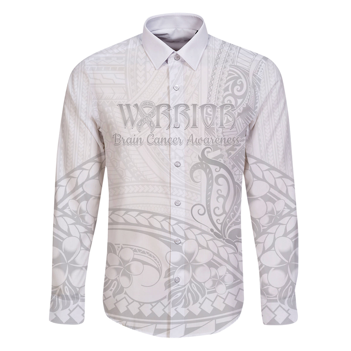 Polynesia Brain Cancer Awareness Family Matching Puletasi and Hawaiian Shirt In May We Wear Grey