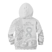 Polynesia Brain Cancer Awareness Kid Hoodie In May We Wear Grey