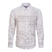 Polynesia Brain Cancer Awareness Long Sleeve Button Shirt In May We Wear Grey