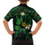 Polynesia Mental Health Awareness Family Matching Tank Maxi Dress and Hawaiian Shirt Green Ribbon Be Kind To Your Mind