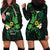 Polynesia Mental Health Awareness Hoodie Dress Green Ribbon Be Kind To Your Mind