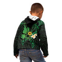 Polynesia Mental Health Awareness Kid Hoodie Green Ribbon Be Kind To Your Mind