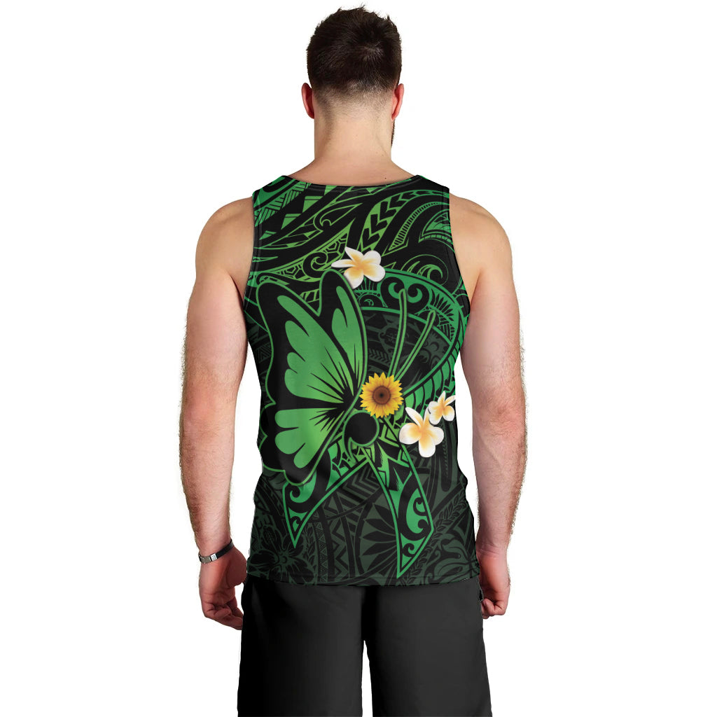 Polynesia Mental Health Awareness Men Tank Top Green Ribbon Be Kind To Your Mind