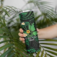 Polynesia Mental Health Awareness Skinny Tumbler Green Ribbon Be Kind To Your Mind