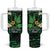 Polynesia Mental Health Awareness Tumbler With Handle Green Ribbon Be Kind To Your Mind