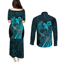 Polynesia World Ovarian Cancer Day Couples Matching Puletasi and Long Sleeve Button Shirt You Matter Polynesian Women