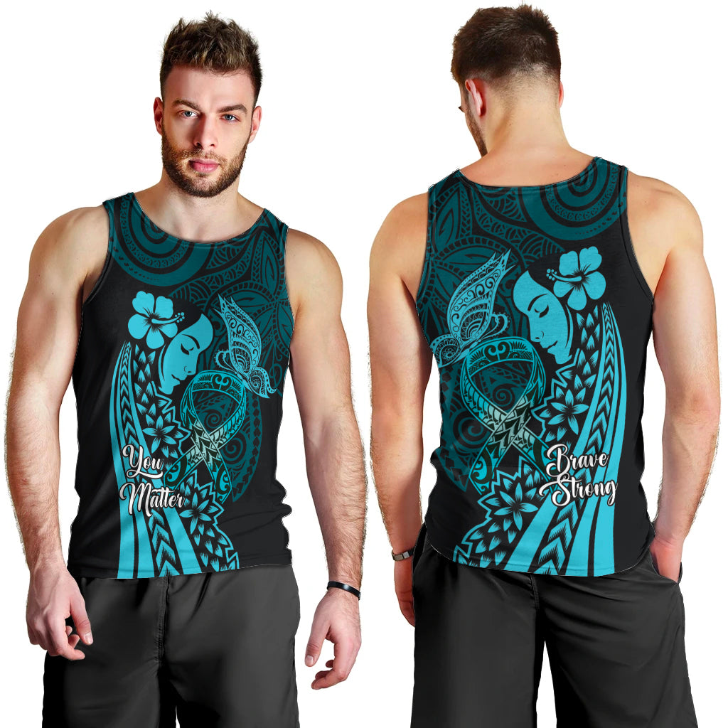Polynesia World Ovarian Cancer Day Men Tank Top You Matter Polynesian Women