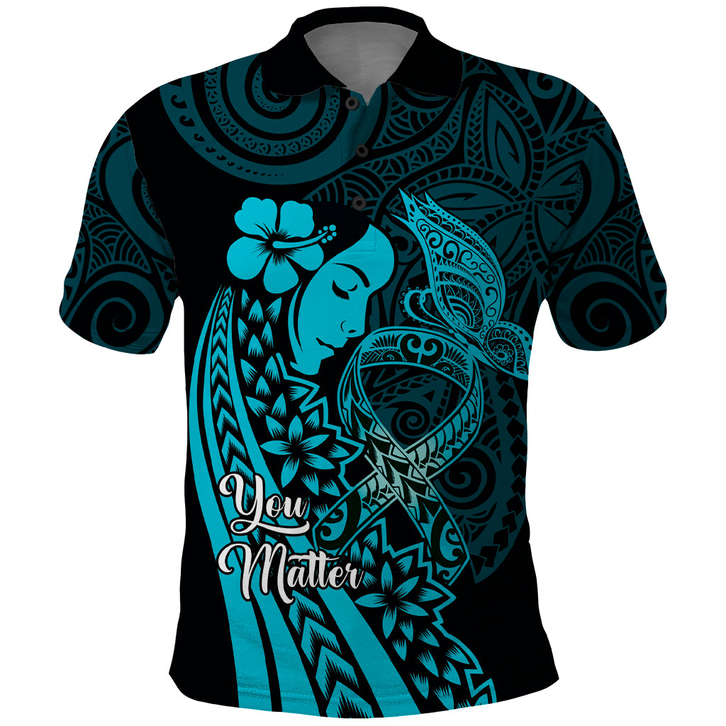 Polynesia World Ovarian Cancer Day Polo Shirt You Matter Polynesian Women