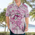 Polynesia Breast Cancer Awareness Hawaiian Shirt Pink Ribbon No One Fights Alone - White