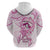 Polynesia Breast Cancer Awareness Hoodie Pink Ribbon No One Fights Alone - White