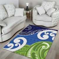 Southland New Zealand Area Rug Maori Koru Flag Color