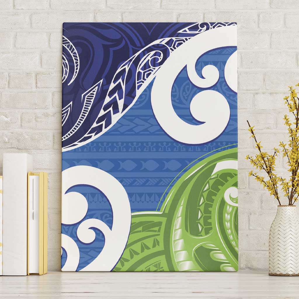 Southland New Zealand Canvas Wall Art Maori Koru Flag Color