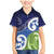 Southland New Zealand Family Matching Mermaid Dress and Hawaiian Shirt Maori Koru Flag Color