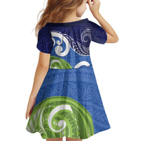 Southland New Zealand Family Matching Puletasi and Hawaiian Shirt Maori Koru Flag Color LT14 - Polynesian Pride
