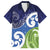 Southland New Zealand Family Matching Short Sleeve Bodycon Dress and Hawaiian Shirt Maori Koru Flag Color