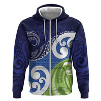 Southland New Zealand Hoodie Maori Koru Flag Color