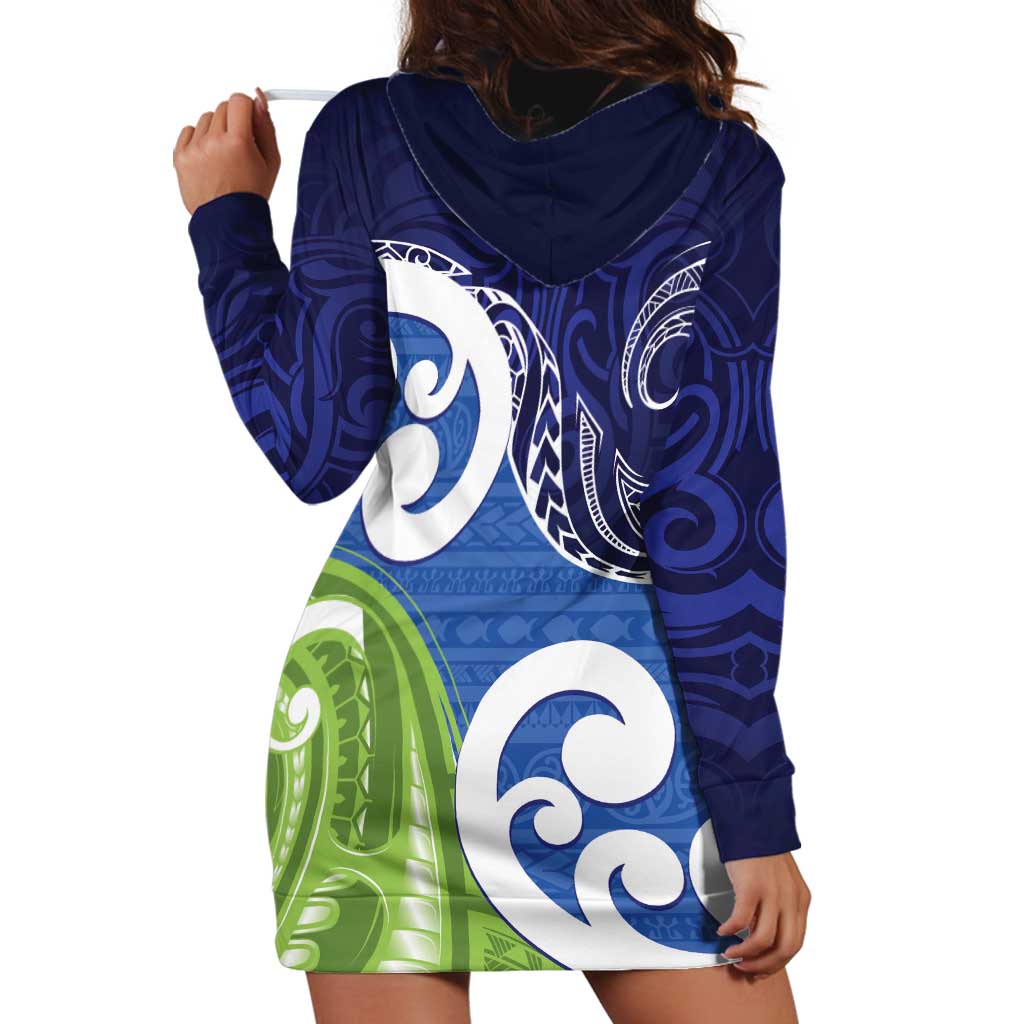 Southland New Zealand Hoodie Dress Maori Koru Flag Color LT14 - Polynesian Pride