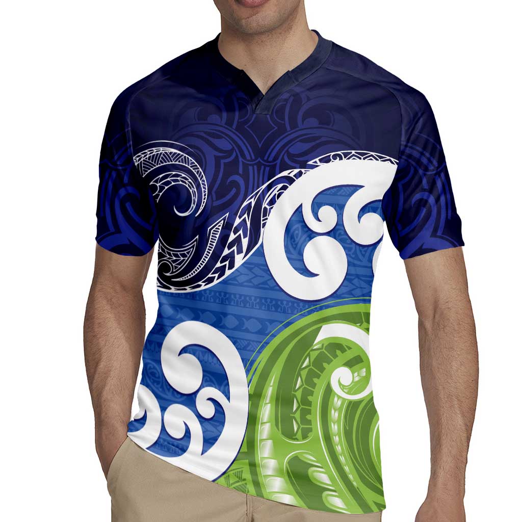 Southland New Zealand Rugby Jersey Maori Koru Flag Color
