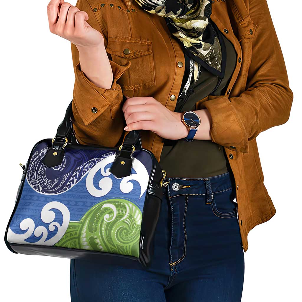 Southland New Zealand Shoulder Handbag Maori Koru Flag Color