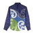 Southland New Zealand Women Casual Shirt Maori Koru Flag Color