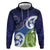 Southland New Zealand Zip Hoodie Maori Koru Flag Color