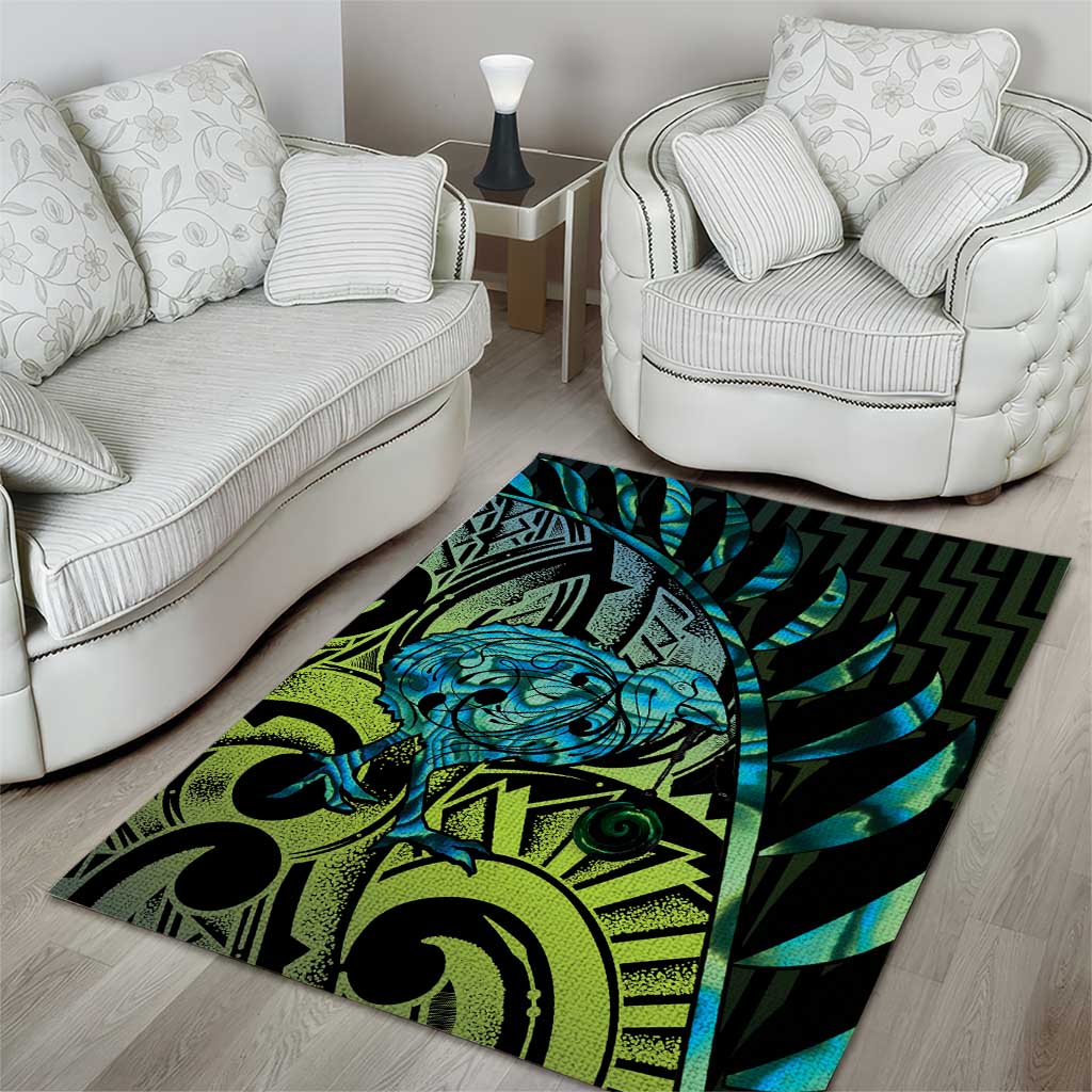 Southland Takehe Pounama Area Rug Aotearoa Poutama Paua Shell Fern