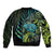 Southland Takehe Pounama Bomber Jacket Aotearoa Poutama Paua Shell Fern