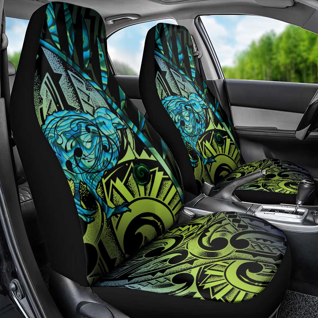 Southland Takehe Pounama Car Seat Cover Aotearoa Poutama Paua Shell Fern