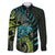 Southland Takehe Pounama Family Matching Long Sleeve Bodycon Dress and Hawaiian Shirt Aotearoa Poutama Paua Shell Fern