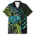 Southland Takehe Pounama Family Matching Short Sleeve Bodycon Dress and Hawaiian Shirt Aotearoa Poutama Paua Shell Fern