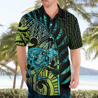 Southland Takehe Pounama Hawaiian Shirt Aotearoa Poutama Paua Shell Fern