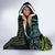 Southland Takehe Pounama Hooded Blanket Aotearoa Poutama Paua Shell Fern