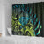 Southland Takehe Pounama Shower Curtain Aotearoa Poutama Paua Shell Fern