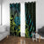 Southland Takehe Pounama Window Curtain Aotearoa Poutama Paua Shell Fern