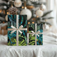 Southland Takehe Pounama Wrapping Paper Aotearoa Poutama Paua Shell Fern - Polynesian Pride