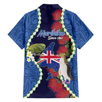 Southland Anniversary Day Family Matching Short Sleeve Bodycon Dress and Hawaiian Shirt Murihiku 1861 Maori Bird Mix Pohutukawa LT14 - Polynesian Pride