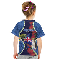 Southland Anniversary Day Kid T Shirt Murihiku 1861 Maori Bird Mix Pohutukawa