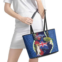 Southland Anniversary Day Leather Tote Bag Murihiku 1861 Maori Bird Mix Pohutukawa LT14 - Polynesian Pride