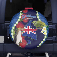 Southland Anniversary Day Spare Tire Cover Murihiku 1861 Maori Bird Mix Pohutukawa