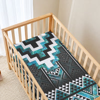 Paua Shell Taniko Pattern Aotearoa Baby Bed Cover Niho Taniwha Mix Poutama LT14 - Polynesian Pride