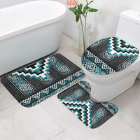 Paua Shell Taniko Pattern Aotearoa Bathroom Set Niho Taniwha Mix Poutama - Polynesian Pride