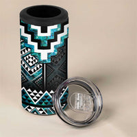 Paua Shell Taniko Pattern Aotearoa 4 in 1 Can Cooler Tumbler Niho Taniwha Mix Poutama