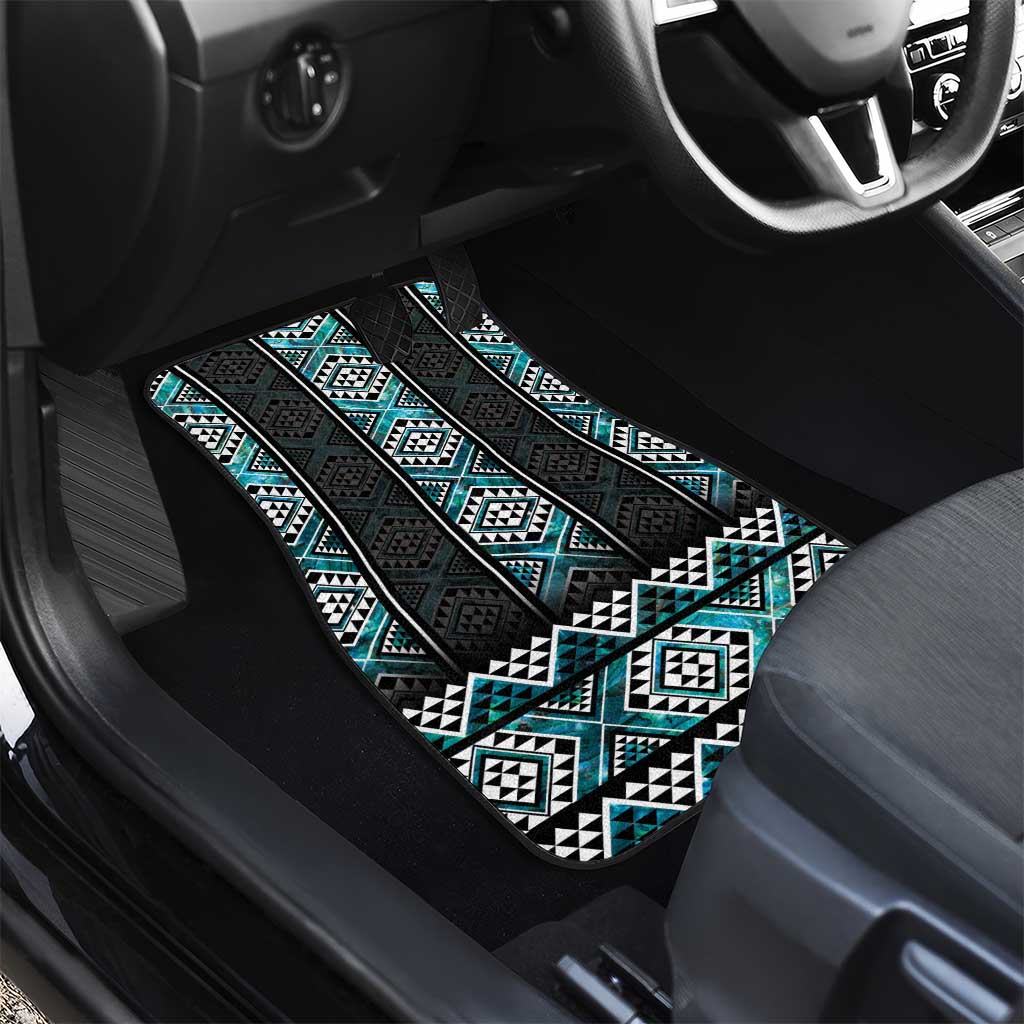Paua Shell Taniko Pattern Aotearoa Car Mats Niho Taniwha Mix Poutama