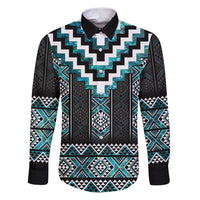 Paua Shell Taniko Pattern Aotearoa Family Matching Puletasi and Hawaiian Shirt Niho Taniwha Mix Poutama