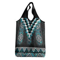 Paua Shell Taniko Pattern Aotearoa Grocery Bag Niho Taniwha Mix Poutama