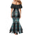 Paua Shell Taniko Pattern Aotearoa Mermaid Dress Niho Taniwha Mix Poutama